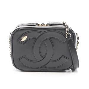 Chanel Coco Mark Shoulder Bag Lambskin Sheepskin Black